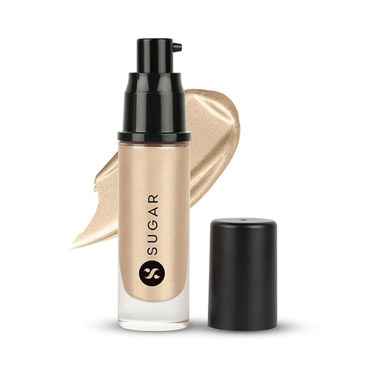 SUGAR Cosmetics - Own The Light - Liquid Highlighter - 01 Babe Blaze (Champagne Gold) - Waterproof, Illuminating Highlighter for Women with Matte Finish