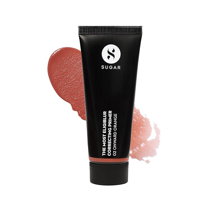 SUGAR Cosmetics The Most Eligiblur Correcting Primer - 01 Peach Precedent (Peach) | Tackle Open Pores, Dark Circles, Wrinkles, Pigmentation & Acne Marks | 30 gm