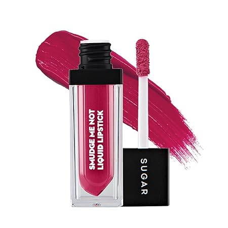 SUGAR Cosmetics - Smudge Me Not - Liquid Lipstick - 08 Wine And Shine (Sangria) - 4.5 ml - Ultra Matte Liquid Lipstick, Transferproof and Waterproof, Lasts Up to 12 hours