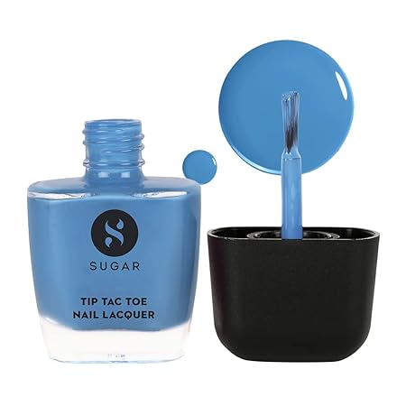 SUGAR Cosmetics Tip Tac Toe Nail Lacquer Classic | Long-lasting, 100% Chip-resistant, Glossy Finish - 19 Bounce Black