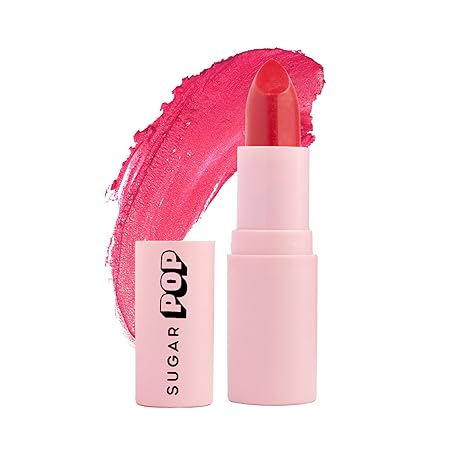 SUGAR POP Matte Lipstick - 02 Candy (Bright Pink) – 4.2 gm – Non-drying Formula, Long Lasting, Vegan, Paraben Free l Lipstick for Women