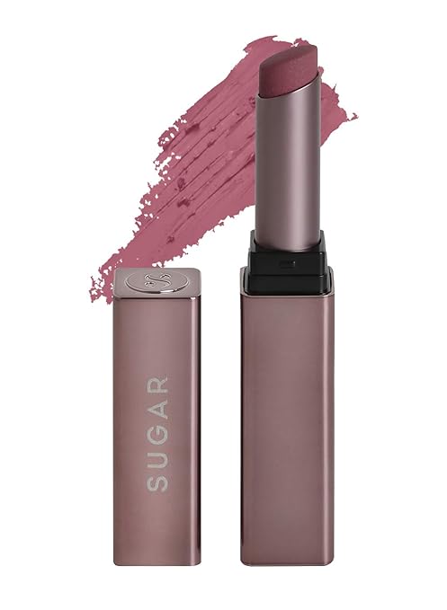 SUGAR Cosmetics - Mettle - Satin Lipstick - 02 Elizabeth (Rosy Cheeks Pink) - 2.2 gms - Waterproof, Longlasting Lipstick for a Silky and Creamy Finish, Lasts Up to 8 hours