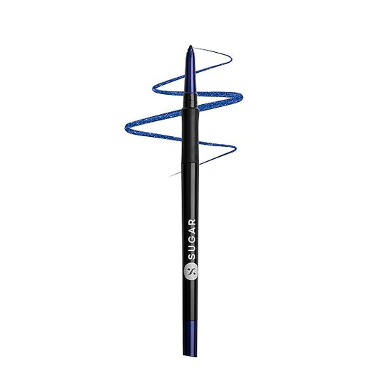 SUGAR Cosmetics - Twist And Shout - Fadeproof Kajal - 02 Still Got the Blues (Dark Blue Kajal) - Longlasting Formula, Lasts Up to 10 hours