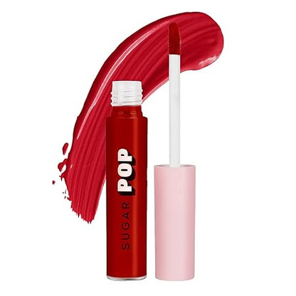 SUGAR POP Liquid Lipstick - 01 Burgundy (Plum Red) – 2.5 ml – Velvet Matte Texture, Non-drying Formula, Transfer Proof, Long Lasting, Rich Hydrating Pigment l All Day Wear Lipstick for Women