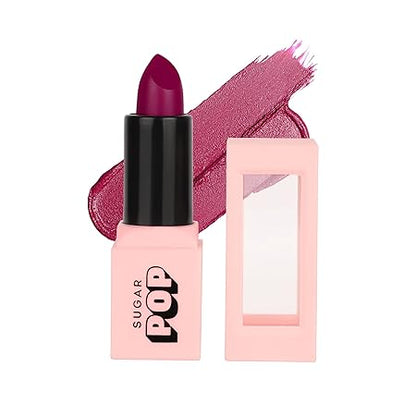 SUGAR POP Satin Matte Lipstick-02 Lily (Bright Red) 3 Gm - Infused With Vitamin E | Shea Butter & Jojoba Oil | Ultra Pigmented | Hydrating | Weightless Formula