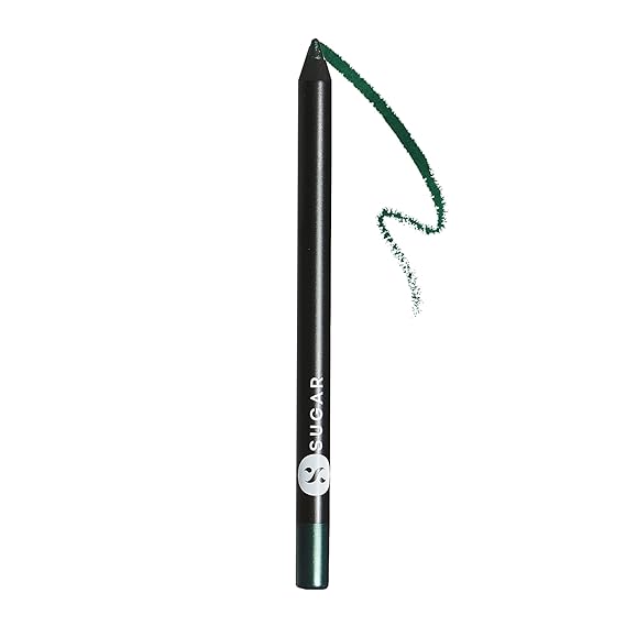 SUGAR Cosmetics - Stroke Of Genius - Heavy-duty Kohl - 07 Peacock (Peacock Green/Velvet Green) - Waterproof Kohl Pencil, Lasts Up to 8 hours