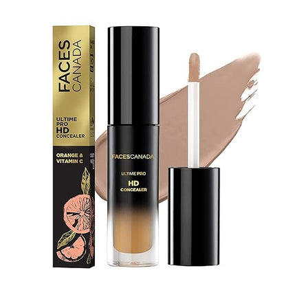 FACESCANADA Ultime Pro HD Concealer - Toffee Love 04, 3.8ml | Natural Matte Finish | 12HR Long Stay | Covers Dark Circles, Puffiness, Blemishes | Blends Easily | Orange & Vitamin C Enriched