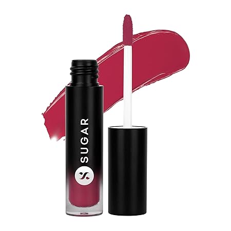 SUGAR Cosmetics Mousse Muse Maskproof Lip Cream Lipstick - 03 Red Square | Waterproof | Smudge-proof | Last More than 24 Hrs | Bright Pink Lipstick