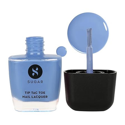 SUGAR Cosmetics Tip Tac Toe Nail Lacquer Classic | Long-lasting, 100% Chip-resistant, Glossy Finish - 03 Beat The Blues