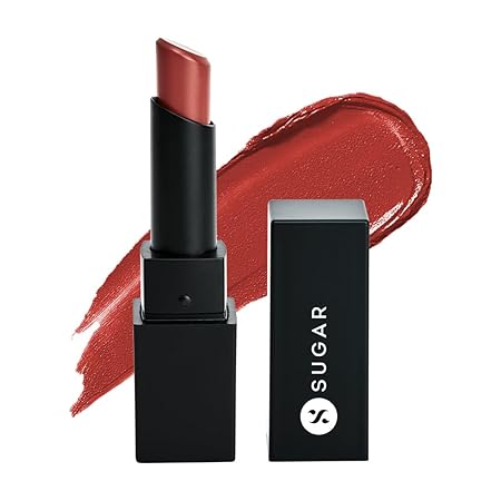 SUGAR Nothing Else Matter Longwear Matte Lipstick | Lasts Up To 8+ Hours| 100% Vegan | 3.2gm - 18 Scarlet Letter