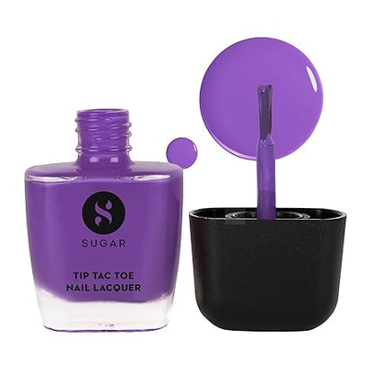 SUGAR Cosmetics Tip Tac Toe Nail Lacquer Classic | Long-lasting, 100% Chip-resistant, Glossy Finish - 11 Lilac Lustre