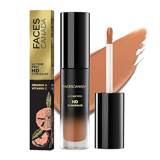 FACESCANADA Ultime Pro HD Concealer - Caramel Crunch 03, 3.8ml | Natural Matte Finish | 12HR Long Stay | Covers Dark Circles, Puffiness, Blemishes | Blends Easily | Orange & Vitamin C Enriched