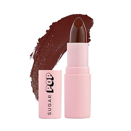 SUGAR POP Matte Lipstick - 05 Chocolate (Dark Brown) – 4.2 gm – Non-drying Formula, Long Lasting, Vegan, Paraben Free l Lipstick for Women