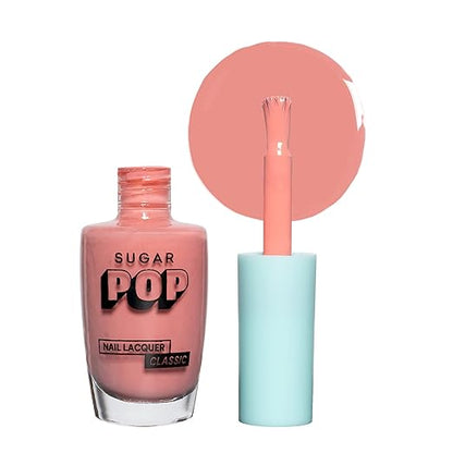 SUGAR POP Nail Lacquer – 37 Coral Crush (Light Coral) | Dries in 45 seconds |Chip-resistant | Glossy Finish | High Shine | Nail Polish for Women