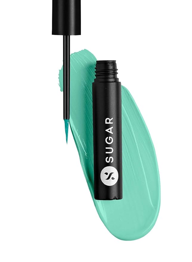 SUGAR Cosmetics Eye Lit You So! Vivid Eyeliner - Superbly Pigmented, Matte Finish & Smudge-proof, Long-wearing Formula - 05 Green Ray (Mint Green) - 1.7 ml