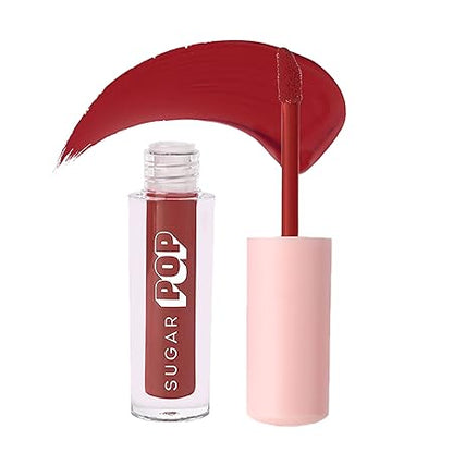 SUGAR POP Matte Lipcolour - 14 Brick (Red with hints of orange) – 1.6 ml l Non-Drying, Smudge Proof, Long Lasting