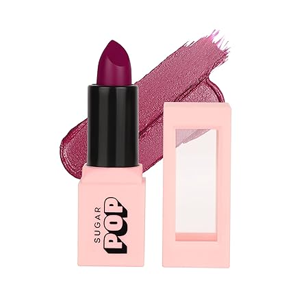 SUGAR POP Satin Matte Lipstick - 05 Lotus (Light Pink) 3 gm | Infused with Vitamin E | Shea Butter & Jojoba Oil l Full Coverage | Ultra Pigmented | Hydrating | Weightless Formula