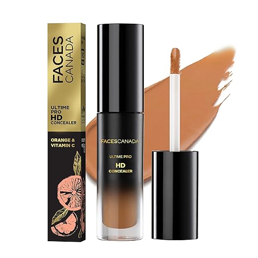 FACESCANADA Ultime Pro HD Concealer - Caramel Crunch 03, 3.8ml | Natural Matte Finish | 12HR Long Stay | Covers Dark Circles, Puffiness, Blemishes | Blends Easily | Orange & Vitamin C Enriched