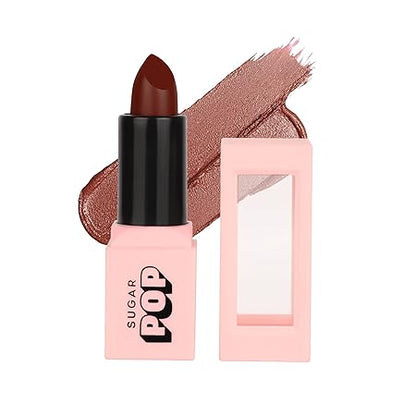 SUGAR POP Satin Matte Lipstick-02 Lily (Bright Red) 3 Gm - Infused With Vitamin E | Shea Butter & Jojoba Oil | Ultra Pigmented | Hydrating | Weightless Formula