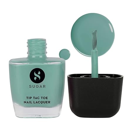 SUGAR Cosmetics Tip Tac Toe Nail Lacquer Classic | Long-lasting, 100% Chip-resistant, Glossy Finish - 14 Teal Tides