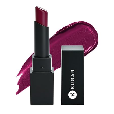 SUGAR Cosmetics - Nothing Else Matter - Longwear Matte Lipstick - 20 Plum Alive (Deep Berry with Cool Undertone) - 3.5 gms - Water-Resistant, Premium Matte Lipstick, Paraben Free