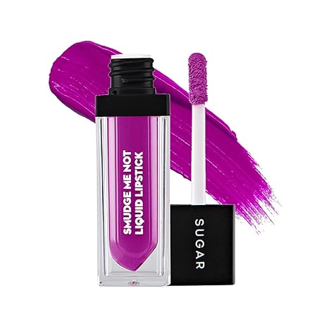 SUGAR Cosmetics - Smudge Me Not - Liquid Lipstick - 08 Wine And Shine (Sangria) - 4.5 ml - Ultra Matte Liquid Lipstick, Transferproof and Waterproof, Lasts Up to 12 hours