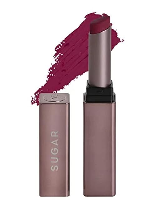 SUGAR Cosmetics - Mettle - Satin Lipstick - 09 Charlotte (True Blue Red) - 2.2 gms - Waterproof, Longlasting Lipstick for a Silky and Creamy Finish, Lasts Up to 8 hours