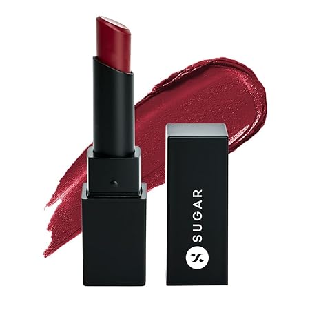 SUGAR Nothing Else Matter Longwear Matte Lipstick | Lasts Up To 8+ Hours| 100% Vegan | 3.2gm - 18 Scarlet Letter