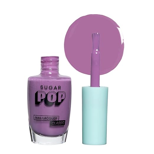 SUGAR POP Nail Lacquer – 33 Mauve Dream (Light Lilac) | Dries in 45 seconds |Chip-resistant | Glossy Finish | High Shine | Nail Polish for Women