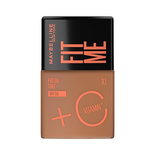 Maybelline New York Liquid Foundation, Lightweight Skin Tint With Spf 50 & Vitamin C, Natural Coverage, For Daily Use, Fit Me Fresh Tint, Shade 01, 30Ml