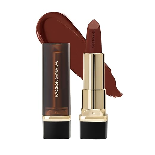 FACES CANADA Comfy Matte Creme Lipstick - Keepin’ It Real 18, 4.2g | 8HR Long Stay | Creamy Matte Finish | Intense Color | Super Hydrating & Nourishing | Single Stroke Smooth Application