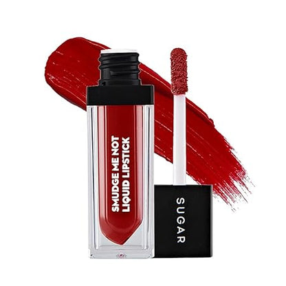 SUGAR Cosmetics - Smudge Me Not - Liquid Lipstick - 10 Drop Dead Red (Red) - 4.5 ml - Ultra Matte Liquid Lipstick, Transferproof and Waterproof, Lasts Up to 12 hours