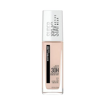 Maybelline New York Super Stay Full Coverage Active Wear Liquid Foundation, Matte Finish with 30 HR Wear, Transfer Proof 220, Natural Beige, 30ml