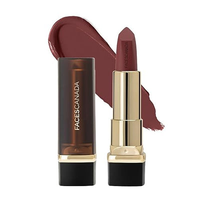 FACES CANADA Comfy Matte Creme Lipstick - Keepin’ It Real 18, 4.2g | 8HR Long Stay | Creamy Matte Finish | Intense Color | Super Hydrating & Nourishing | Single Stroke Smooth Application