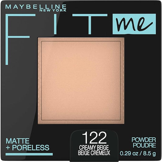 Maybelline Fit Me Matte + Poreless Pressed Face Powder Makeup & Setting Powder, Creamy Beige, 1 Count