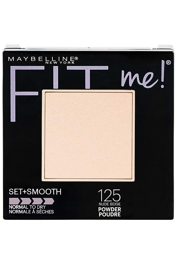 Maybelline New York Powder Foundation, Pressed Powder Compact, Mattifies Skin, Incl. Mirror and Applicator, Fit Me, 120 Classic Ivory, 8.5g