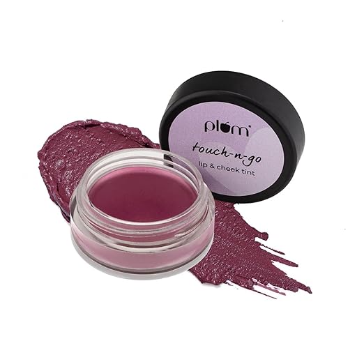 Plum Touch-N-Go Lip & Cheek Tint | Highly Pigmented | Effortless Blending | 100% Vegan & Cruelty-Free | D-Wine - 125 (Berry Wine)