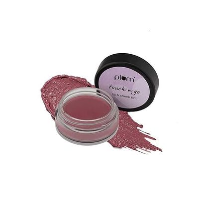 Plum Touch-N-Go Lip & Cheek Tint | Highly Pigmented | Effortless Blending | 100% Vegan & Cruelty-Free | D-Wine - 125 (Berry Wine)