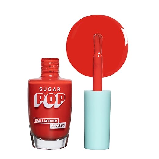 SUGAR POP Nail Lacquer - 03 Aqua Babe (Ice Blue) 10 Ml - Dries In 45 Seconds - Quick-Drying, Chip-Resistant, Long-Lasting. Glossy Finish High Shine Nail Enamel/Polish For Women.