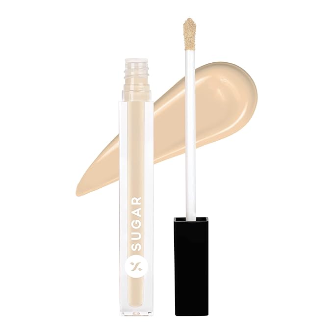 SUGAR Cosmetics Auto Correct Creaseless Concealer (Warm Undertone) - 10 Latte (For Light Skin Tone)