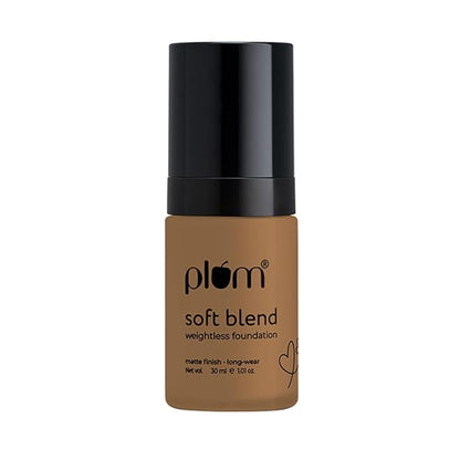 Plum Soft Blend Weightless Foundation | With Hyaluronic Acid | Matte Finish | Super Hydrating | 100% Vegan & Cruelty-Free | Pinched Blush - 115P