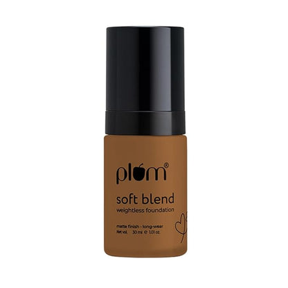 Plum Soft Blend Weightless Foundation | With Hyaluronic Acid | Matte Finish | Super Hydrating | 100% Vegan & Cruelty-Free | Pinched Blush - 115P