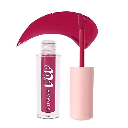 SUGAR POP Matte Lipcolour - 20 Poppy (Hot Pink) – 1.6 ml - Lasts Up to 8 hours l Pink Lipstick for Women l Non-Drying, Smudge Proof, Long Lasting