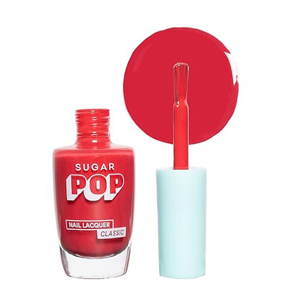 SUGAR POP Nail Lacquer - 10 Call Me Hot (Fuschia Pink)10 ml - Dries in 45 seconds - Quick-drying, Chip-resistant, Long-lasting. Glossy finish Nail Enamel/Polish.