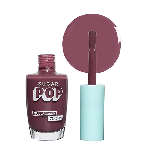 SUGAR POP Nail Lacquer - 15 Bold Please (Deep Red) 10 Ml - Dries In 45 Seconds, Chip-Resistant, Long-Lasting. Glossy Finish High Shine Nail Enamel/Polish