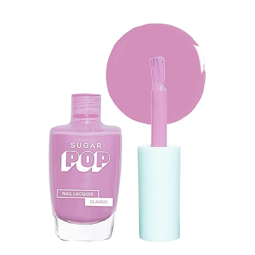 SUGAR POP Nail Lacquer - 01 Spring Bloom (Icy Pink) 10 Ml - Dries In 45 Seconds - Quick-Drying, Chip-Resistant, Long-Lasting. Glossy Finish High Shine Nail Enamel/Polish For Women.