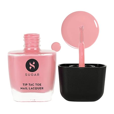 SUGAR Cosmetics Tip Tac Toe Nail Lacquer Classic | Long-lasting, 100% Chip-resistant, Glossy Finish - 01 Pink Positive