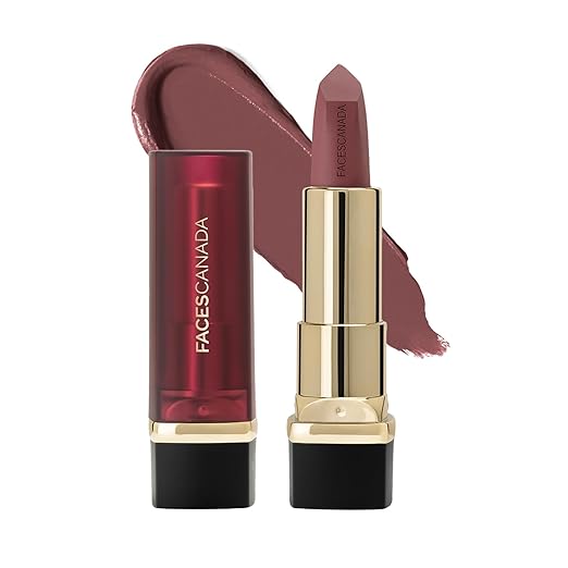 FACES CANADA Comfy Matte Creme Lipstick - To The Point 19, 4.2g | 8HR Long Stay | Creamy Matte Finish | Intense Color | Super Hydrating & Nourishing | Single Stroke Smooth Application