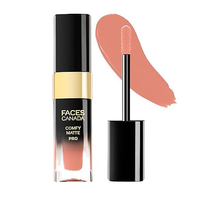 FACESCANADA Comfy Matte Pro Liquid Lipstick - Forever Nude 09, 5.5 ml | 10HR Longstay | Intense Color | Macadamia Oil & Olive Butter Infused | Lightweight Super Smooth | No Dryness | No Alcohol