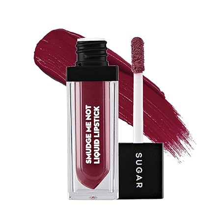 SUGAR Cosmetics Smudge Me Not Mini Liquid Lipsticks for Women | Transferproof & Waterproof | Lasts Upto 12hrs | Matte Lipstick | 1.1ml - 17 Fiery Berry